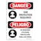 Signmission OSHA, Ear Protection Required Bilingual, 14in X 10in, 10" W, 14" H, Spanish, OS-DS-D-1014-VS-1188 OS-DS-D-1014-VS-1188 - alternate 1